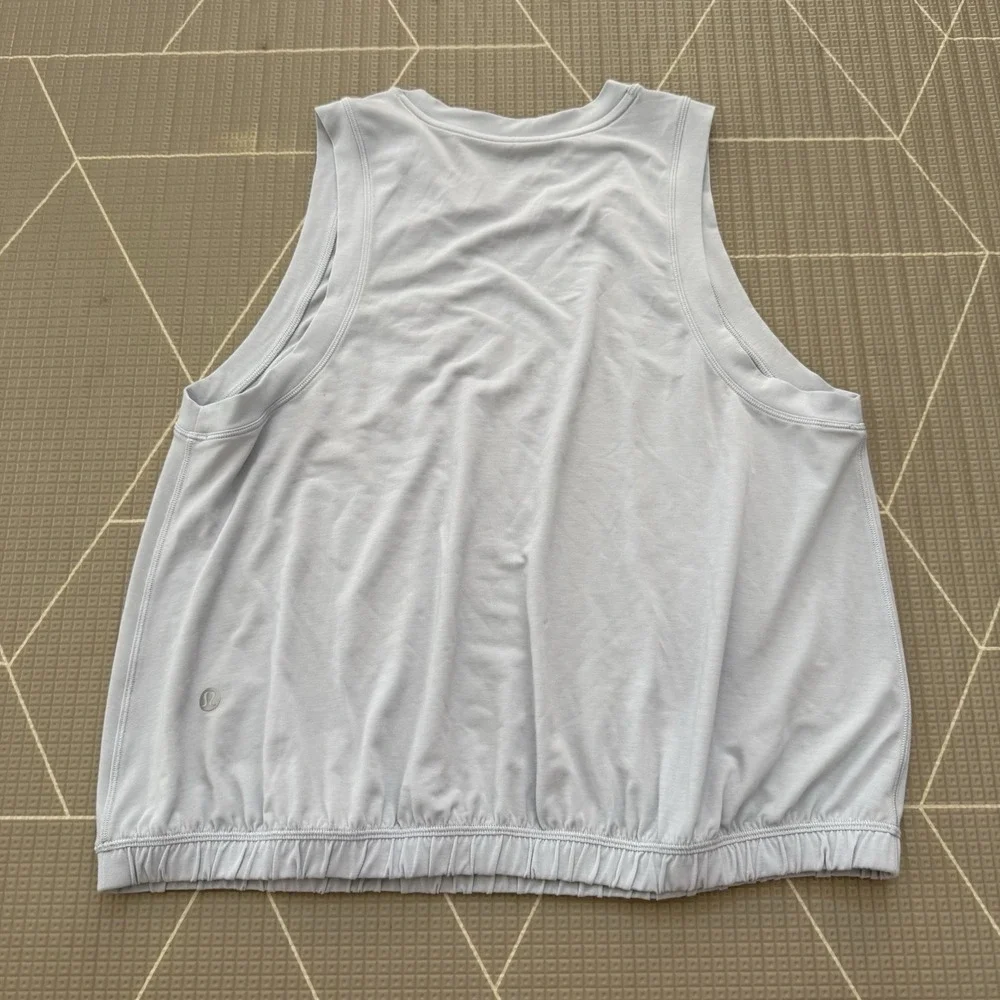 Lululemon‎ Jersey Training Elastic-Hem Tank Top 8 Starch Blue LW1FR9S